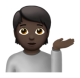 Person Tipping Hand: Dark Skin Tone