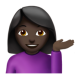 Woman Tipping Hand: Dark Skin Tone