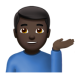 Man Tipping Hand: Dark Skin Tone