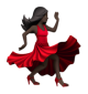 Woman Dancing: Dark Skin Tone