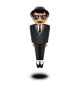 Person In Suit Levitating: Medium-Light Skin Tone