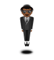 Person In Suit Levitating: Medium-Dark Skin Tone