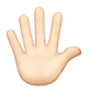 Hand With Fingers Splayed: Light Skin Tone