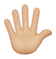 Hand With Fingers Splayed: Medium-Light Skin Tone