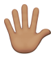 Hand With Fingers Splayed: Medium Skin Tone