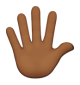 Hand With Fingers Splayed: Medium-Dark Skin Tone