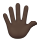 Hand With Fingers Splayed: Dark Skin Tone