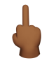 Middle Finger: Medium-Dark Skin Tone