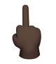 Middle Finger: Dark Skin Tone