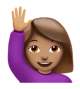 Woman Raising Hand: Medium Skin Tone