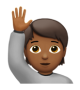 Person Raising Hand: Medium-Dark Skin Tone