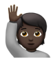 Person Raising Hand: Dark Skin Tone