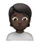 Person Frowning: Dark Skin Tone