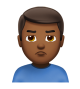 Man Pouting: Medium-Dark Skin Tone