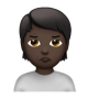 Person Pouting: Dark Skin Tone