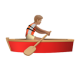 Person Rowing Boat: Medium Skin Tone