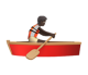 Person Rowing Boat: Dark Skin Tone