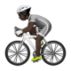 Person Biking: Dark Skin Tone