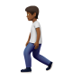 Person Walking: Medium-Dark Skin Tone