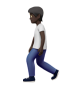 Person Walking: Dark Skin Tone