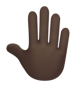 Raised Back Of Hand: Dark Skin Tone