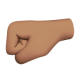 Left-Facing Fist: Medium Skin Tone