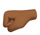 Left-Facing Fist: Medium-Dark Skin Tone