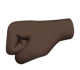 Left-Facing Fist: Dark Skin Tone