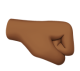 Right-Facing Fist: Medium-Dark Skin Tone