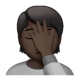 Person Facepalming: Dark Skin Tone