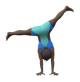 Man Cartwheeling: Dark Skin Tone