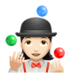 Woman Juggling: Light Skin Tone