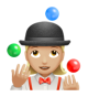 Woman Juggling: Medium-Light Skin Tone