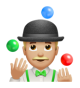 Man Juggling: Medium-Light Skin Tone