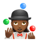 Woman Juggling: Medium-Dark Skin Tone