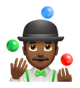 Man Juggling: Medium-Dark Skin Tone