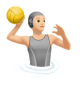 Person Playing Water Polo: Light Skin Tone