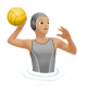 Person Playing Water Polo: Medium-Light Skin Tone