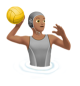 Person Playing Water Polo: Medium Skin Tone