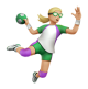 Woman Playing Handball: Medium-Light Skin Tone