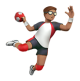 Man Playing Handball: Medium Skin Tone