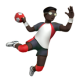 Man Playing Handball: Dark Skin Tone