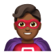 Man Superhero: Medium-Dark Skin Tone