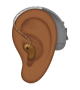 Ear With Hearing Aid: Medium-Dark Skin Tone