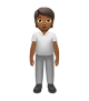 Person Standing: Medium-Dark Skin Tone