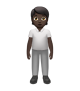 Person Standing: Dark Skin Tone