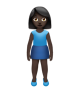 Woman Standing: Dark Skin Tone