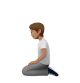 Person Kneeling: Medium Skin Tone