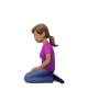 Woman Kneeling: Medium Skin Tone