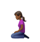Woman Kneeling: Medium-Dark Skin Tone